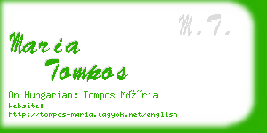 maria tompos business card